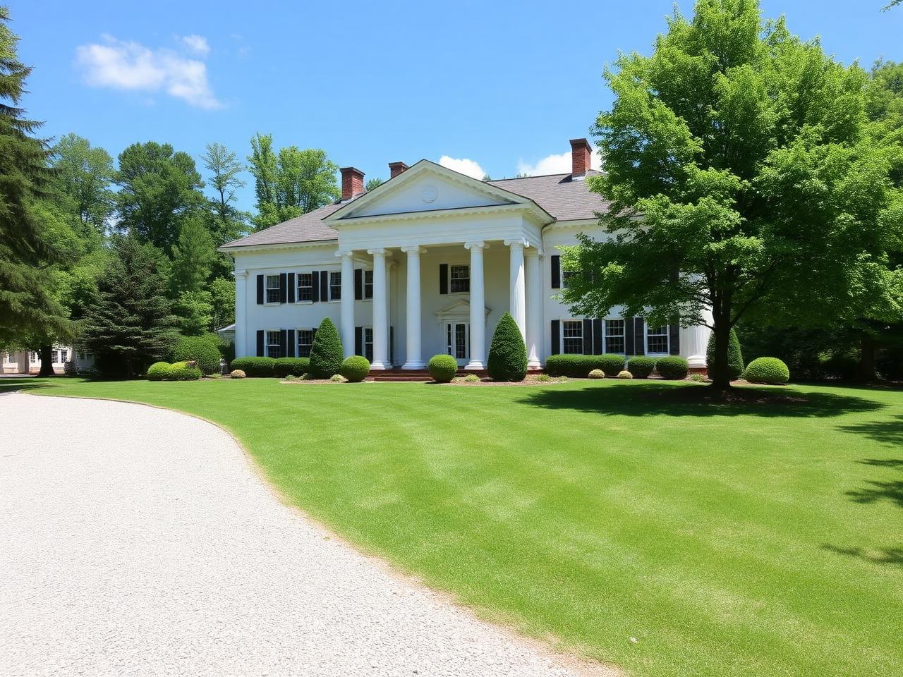 Greek Revival Estate on 9 Acres